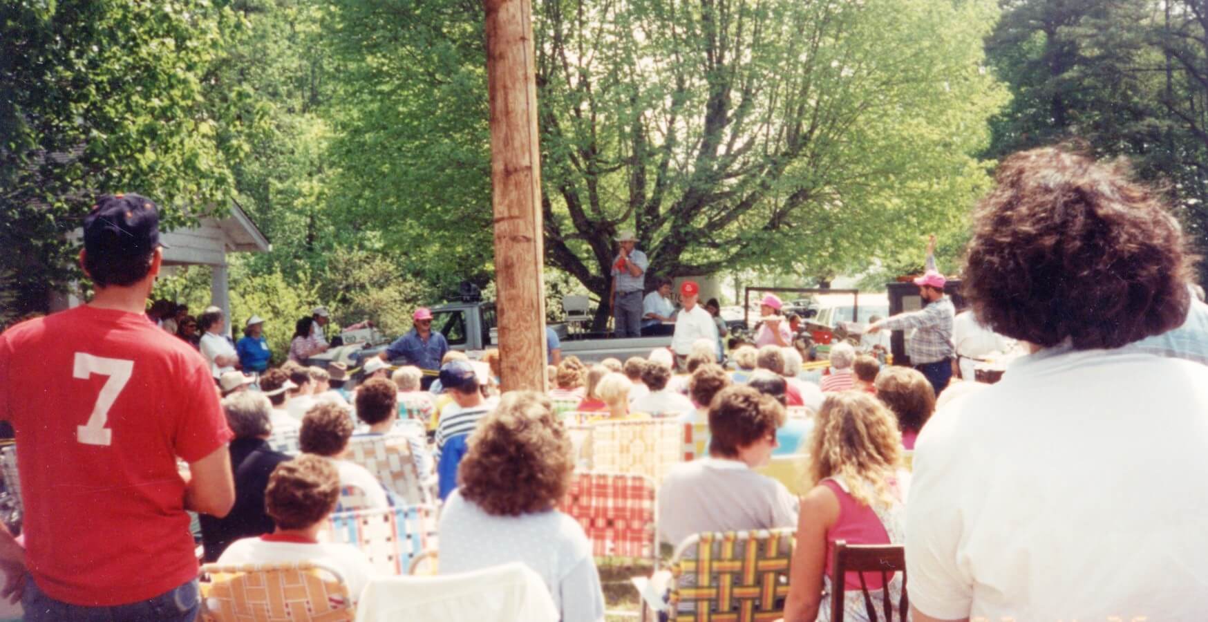 Auction Crowd on a sunny day